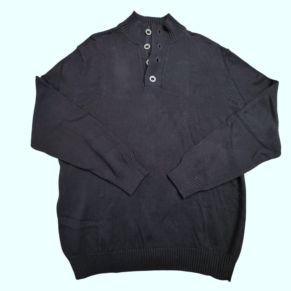 Joseph Abboud Joe Sweater Men's‎ Size Large Navy Blue 100% Cotton